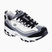 DLITES#WBGY-BLACK LEATHER/DURALEATHER/GRAY CORDUROY/BLACK