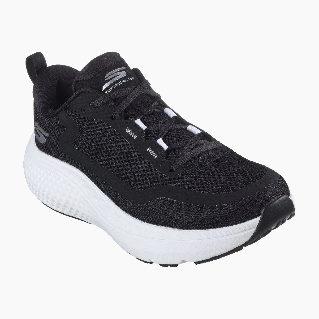 172086W#BKW/BLACK TEXTILE/ WHITE TRIM