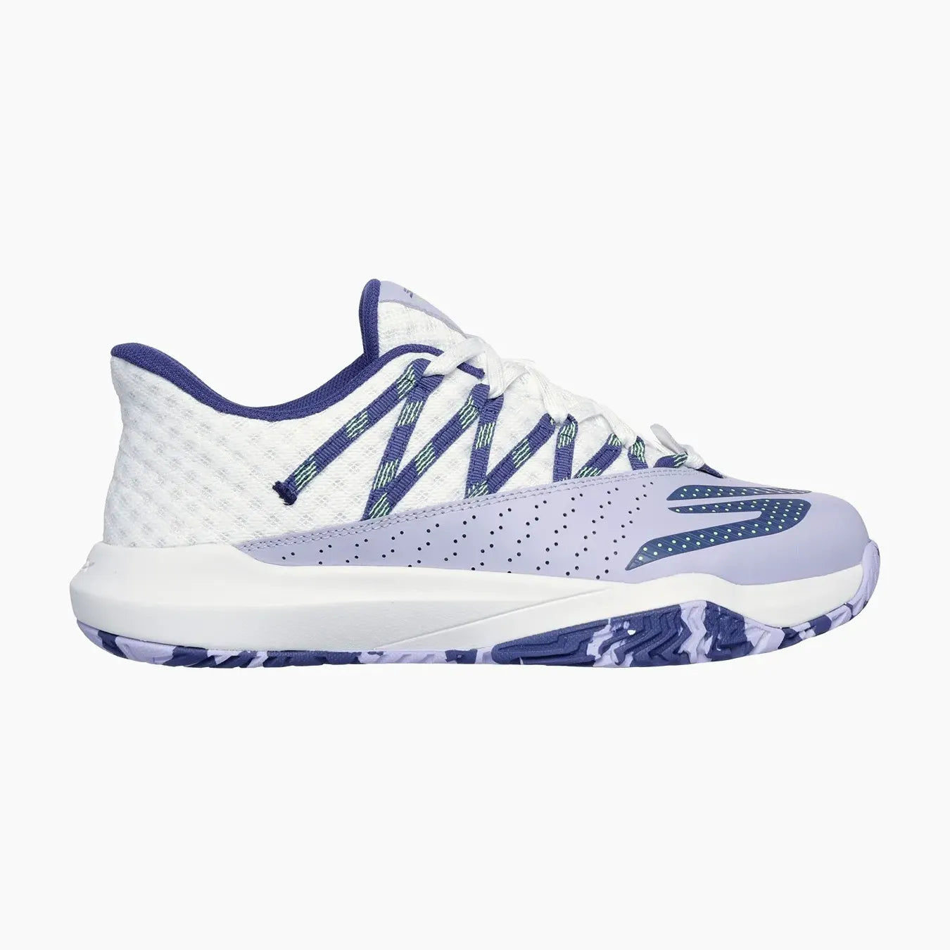 172110#WPR-WHITE LEATHER/PURPLE MESH