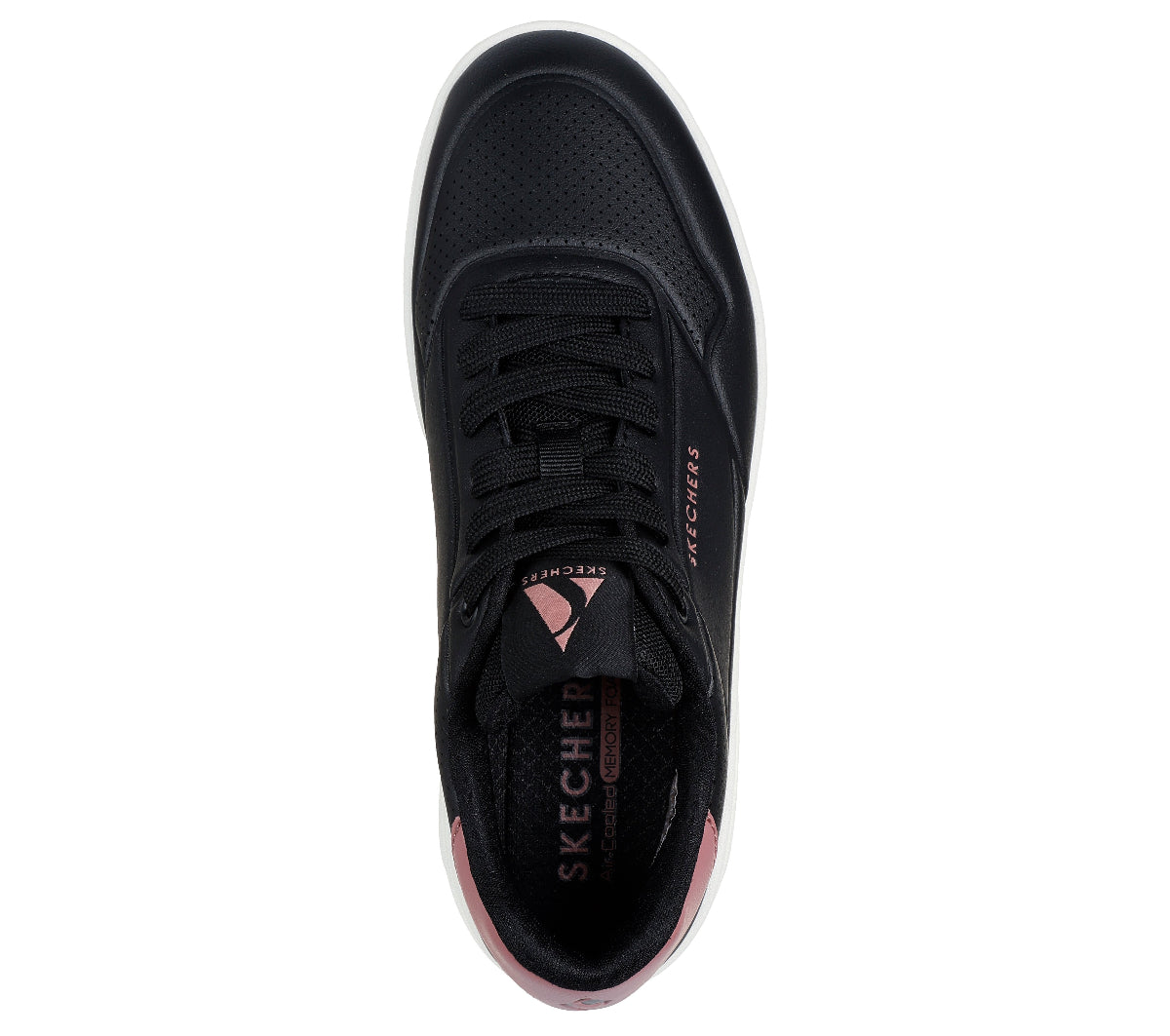 UNO#BLK-BLACK DURALEATHER/ROSE TRIM