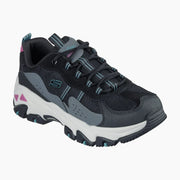 180128#BKMT-BLACK LEATHER/SYNTHETIC/MULTI TRIM