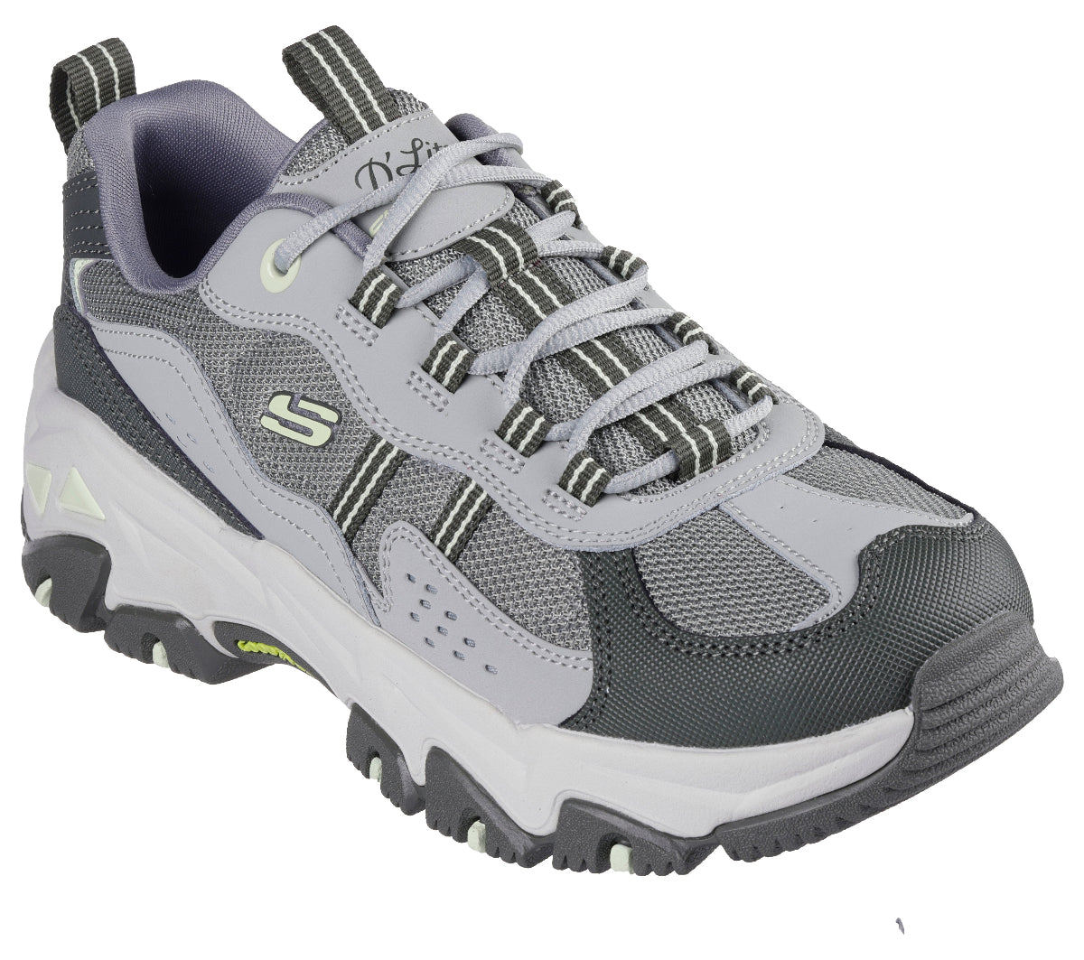 DLITES#GMLT-GREEN LEATHER/SYNTHETIC/MULTI TRIM