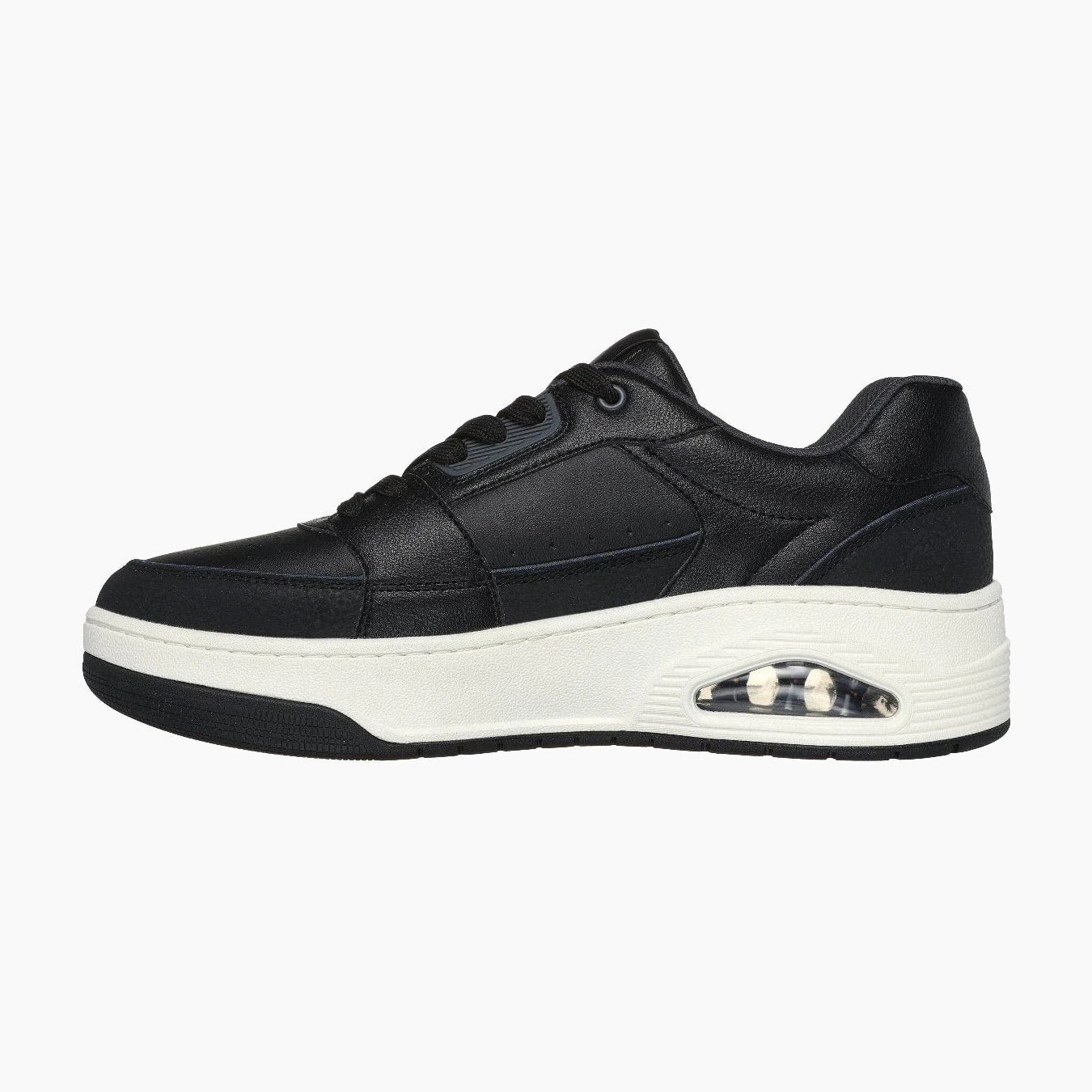 183140#BLK-BLACK LEATHER / DURALEATHER / CHARCOAL TRIM