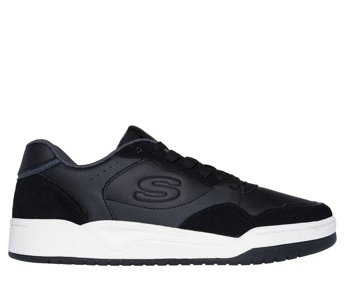 KOOPA#BLK-BLACK LEATHER AND SUEDE/DURALEATHER/MESH
