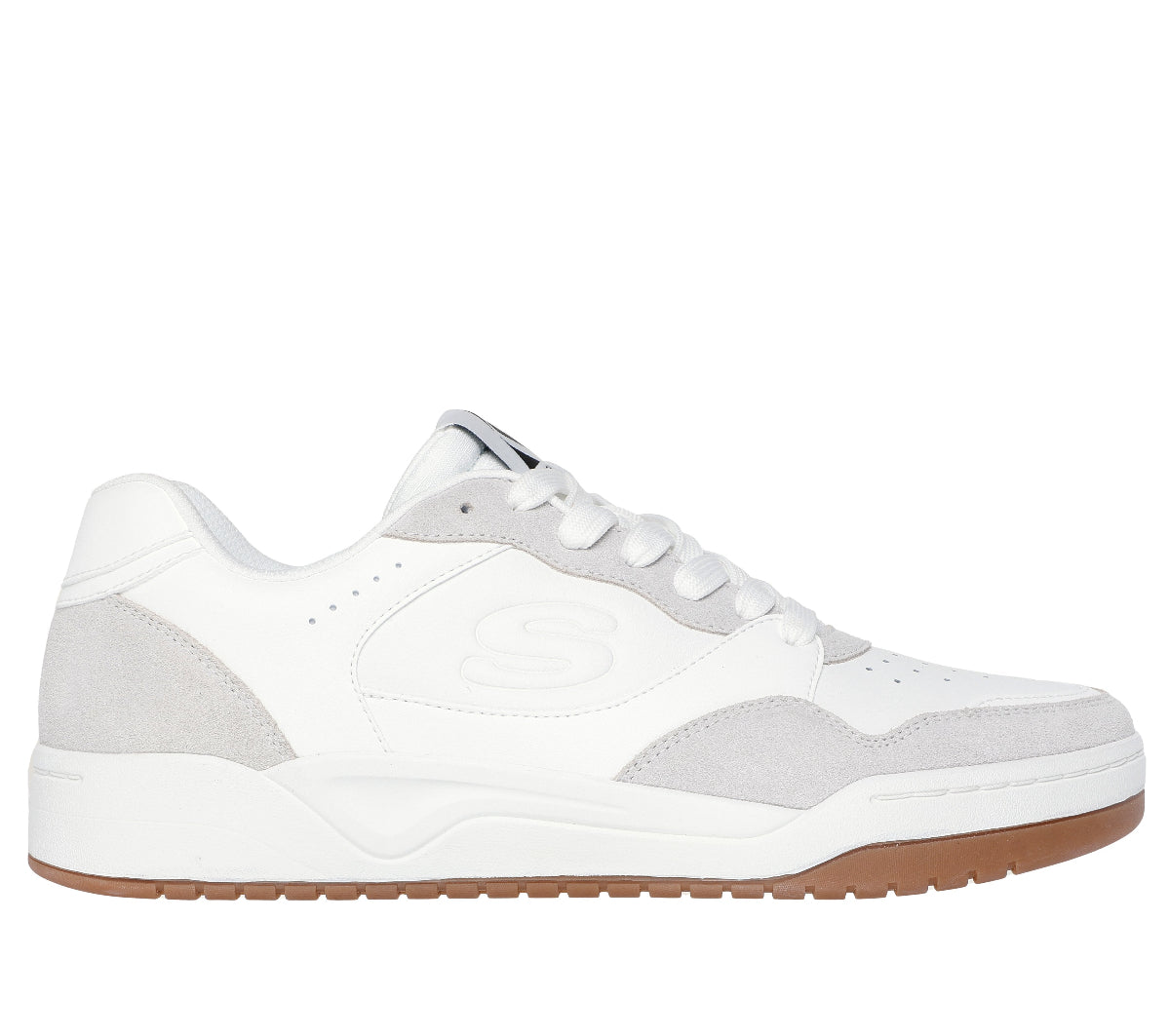 KOOPA#WHT-WHITE LEATHER AND SUEDE/DURALEATHER/MESH