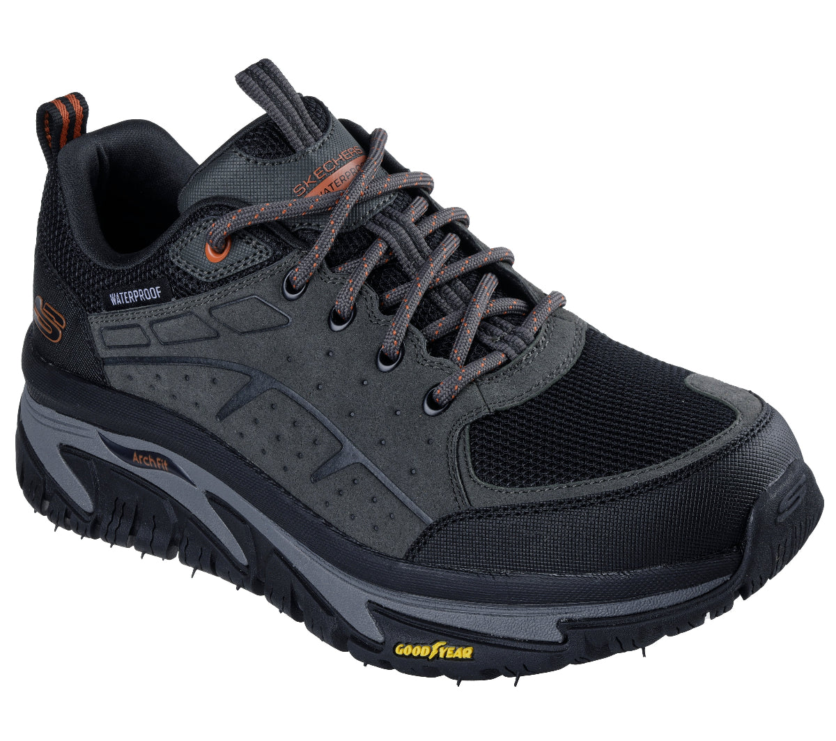 237688#CCBK-CHARCOAL LEATHER/MESH/BLACK TEXTILE