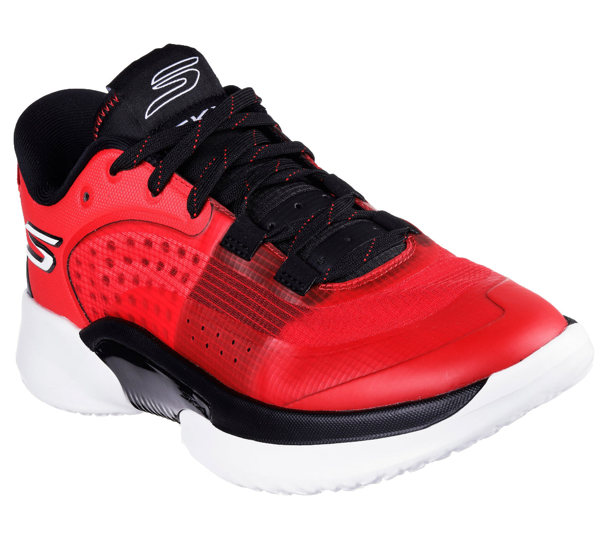 253007#RDBK-RED SYNTHETIC/TEXTILE/BLACK TRIM