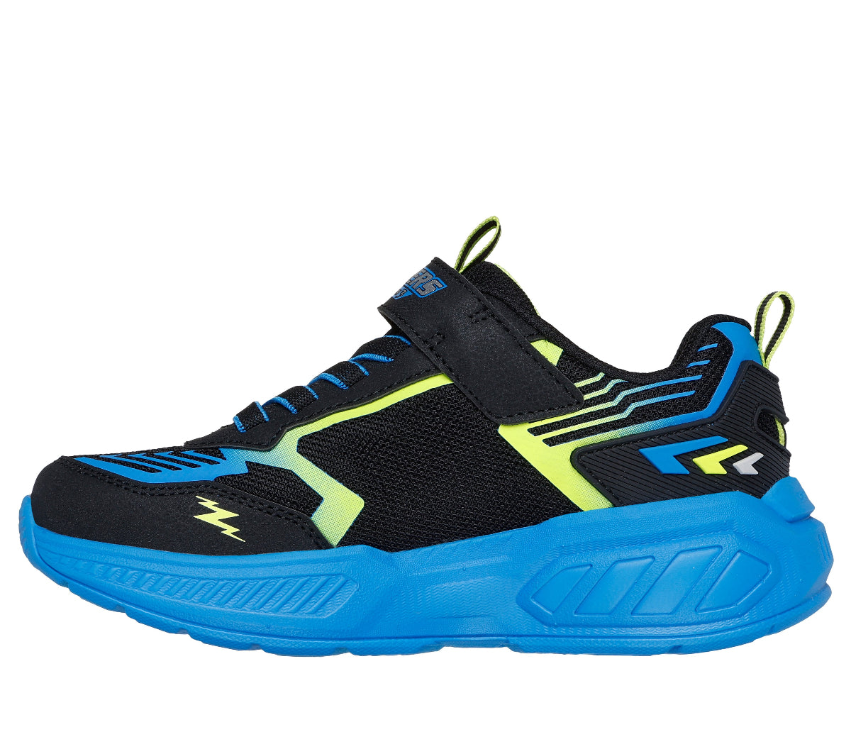 400151#BBLM/BLACK TEXTILE / SYNTHETIC / BLUE & LIME TRIM
