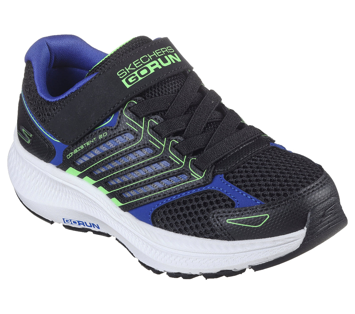 405043#BBLM/BLACK TEXTILE / SYNTHETIC / BLUE & LIME TRIM
