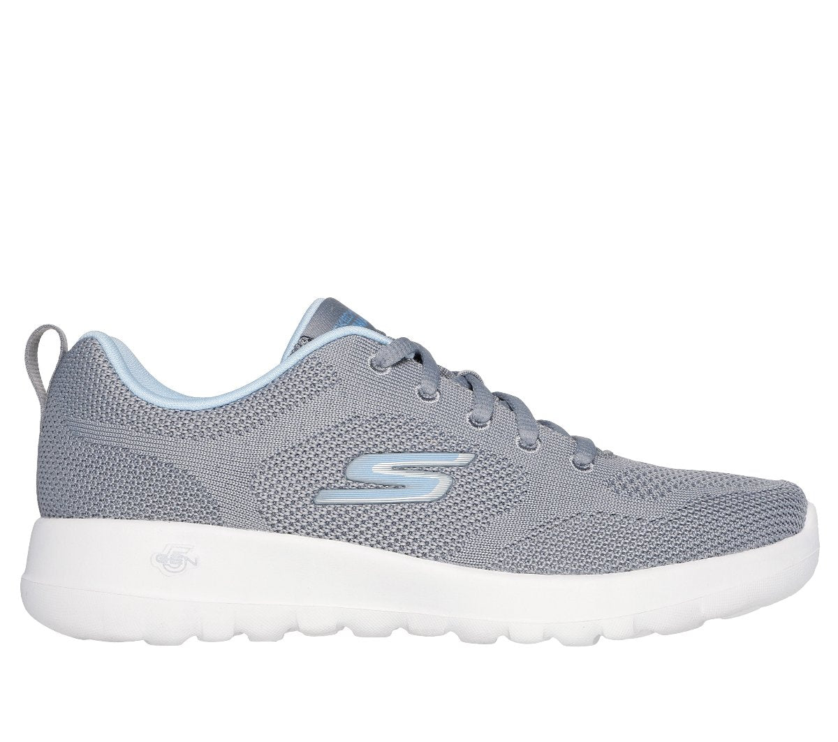 124640#GYBL-GRAY TEXTILE/BLUE TRIM