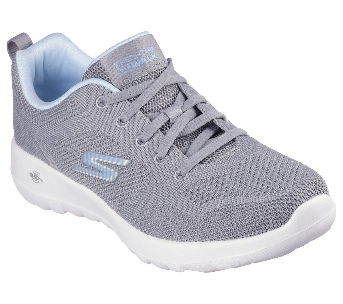 124640#GYBL-GRAY TEXTILE/BLUE TRIM