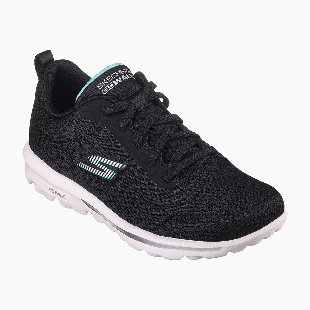 BKAQ-BLACK KNIT/AQUA PU