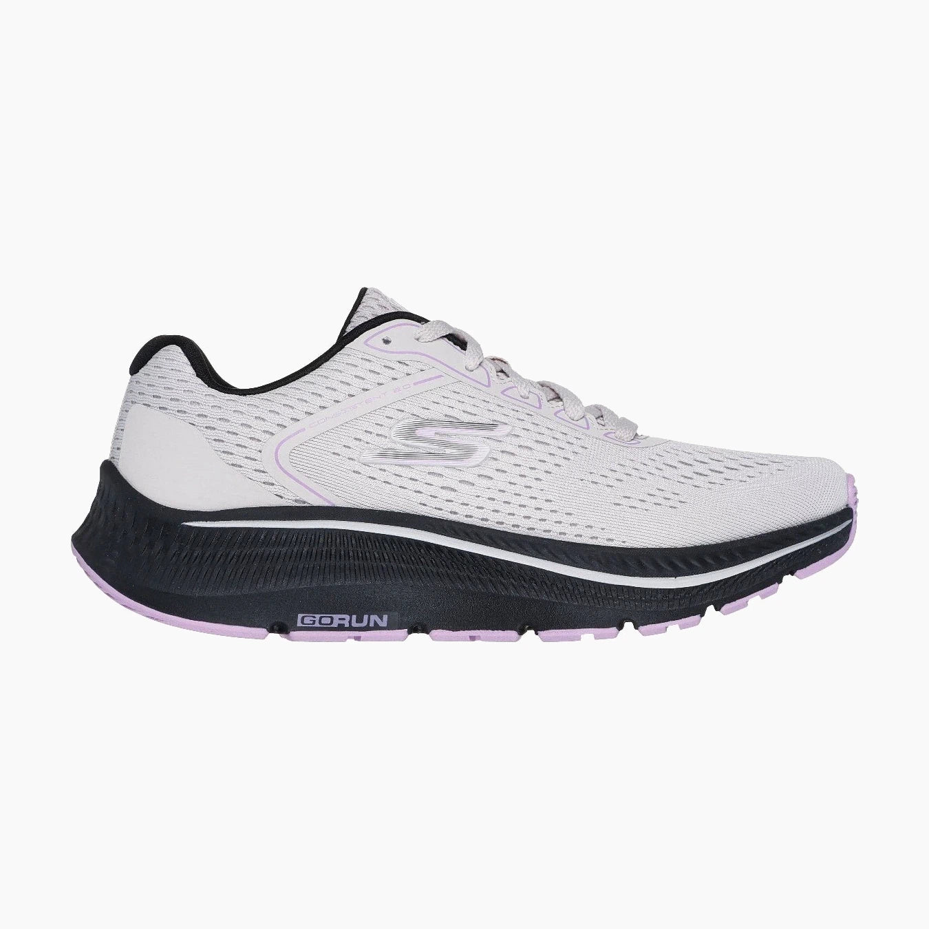 128607#LGBK-LIGHT GRAY TEXTILE/BLACK AND LAVENDER TRIM