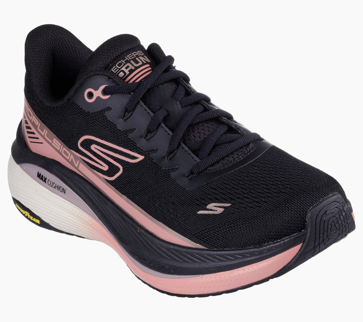 128901#BKRG-BLACK TEXTILE/ROSE GOLD TRIM