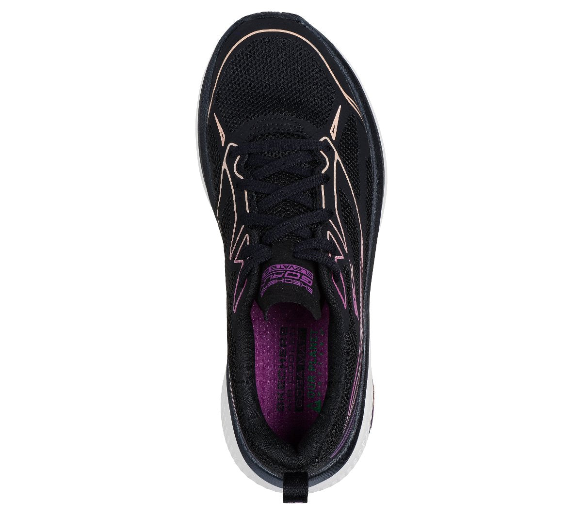 129001#BKPR-BLACK SYNTHETIC/PURPLE TRIM