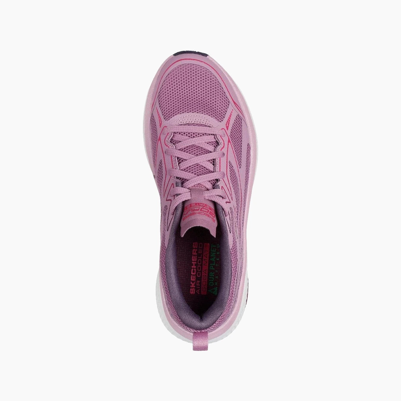 129001#PNK-PINK SYNTHETIC/PLUM TRIM
