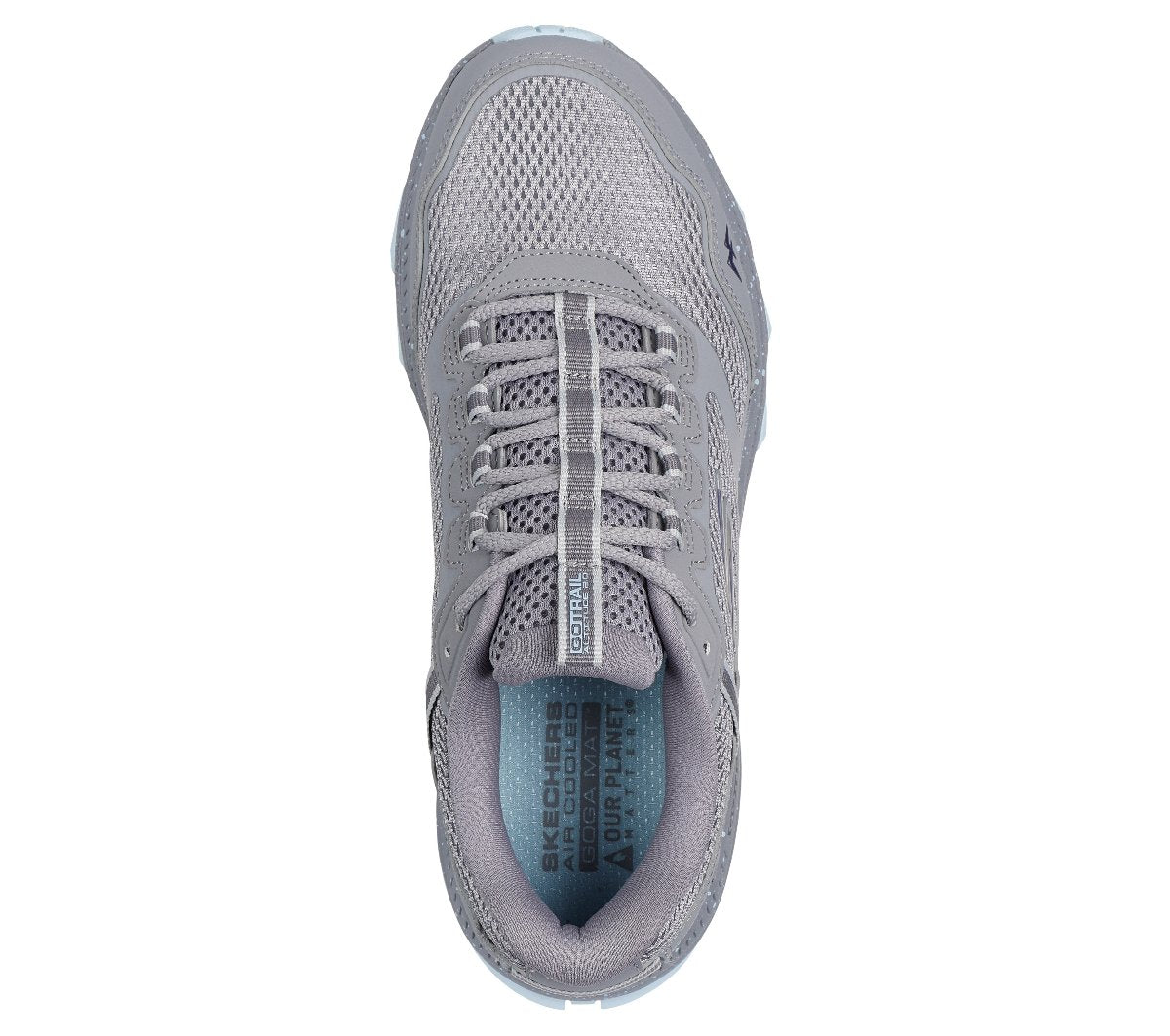 129525#GYBL-GRAY LEATHER/BLUE TRIM