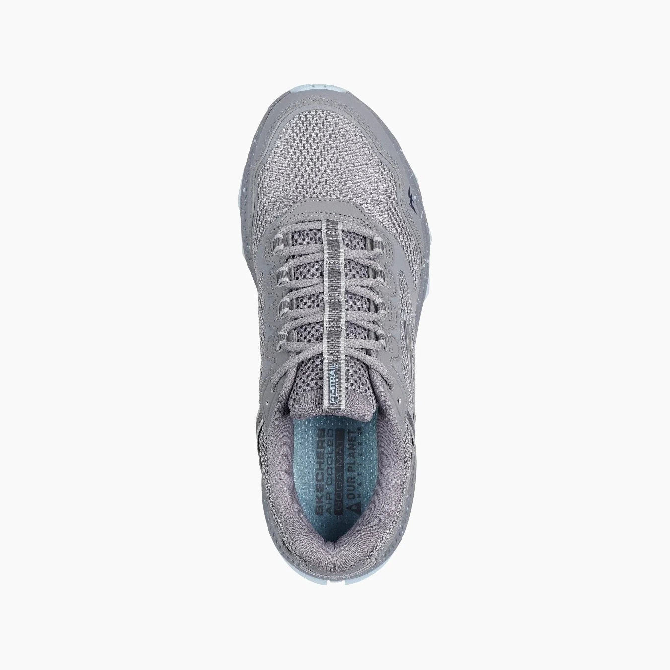 129525#GYBL-GRAY LEATHER/BLUE TRIM