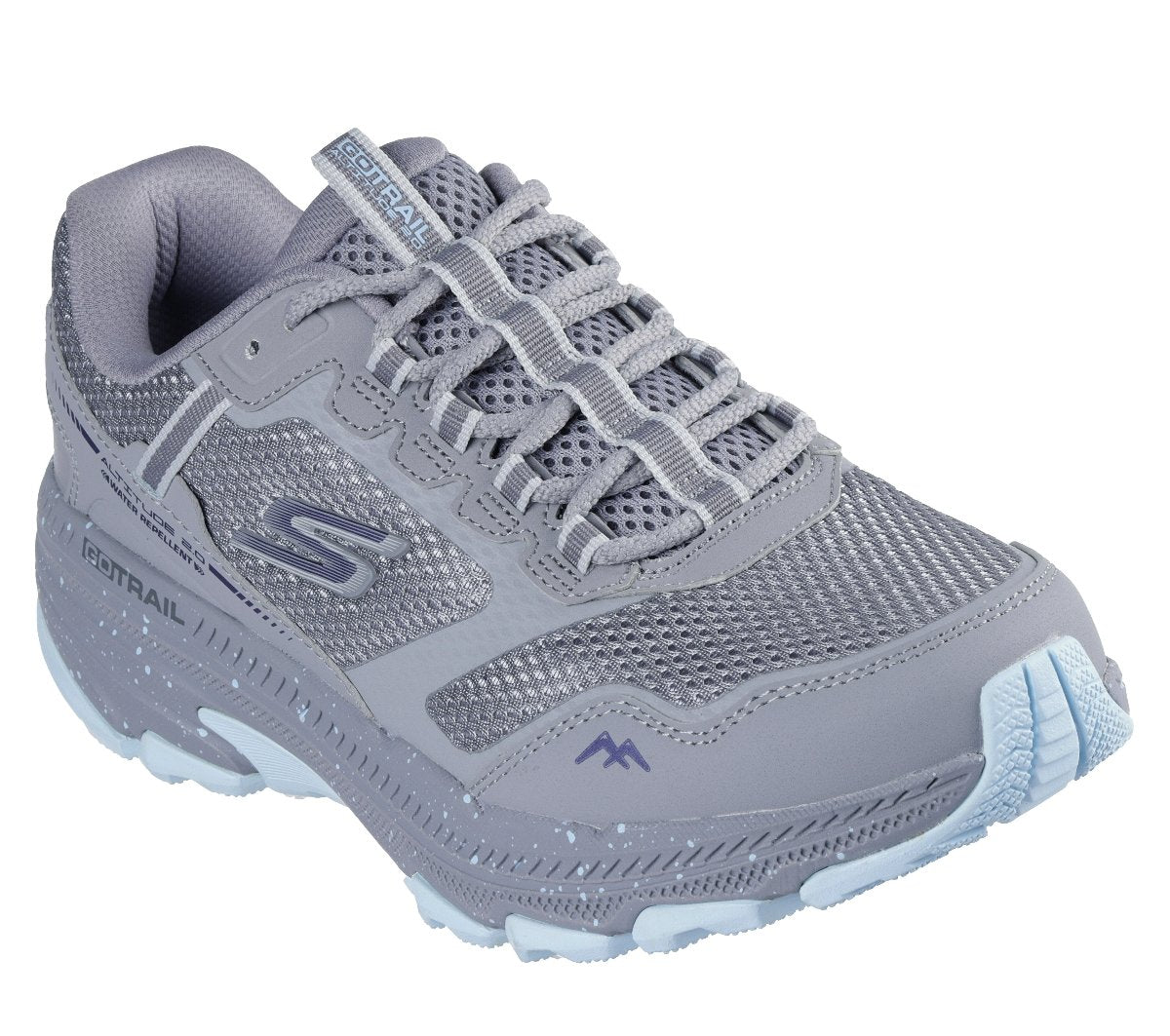 129525#GYBL-GRAY LEATHER/BLUE TRIM