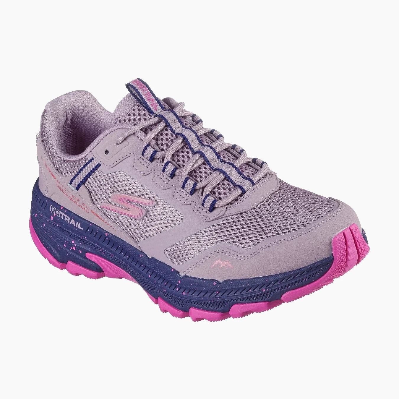 129525#MVE-MAUVE LEATHER/PINK TRIM