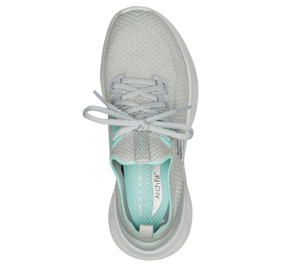 149986#GREY KNIT/MINT TRIM