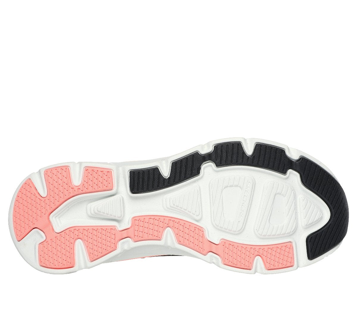 150093#BKCL/BLACK LEATHER/MESH/NEON CORAL TRIM