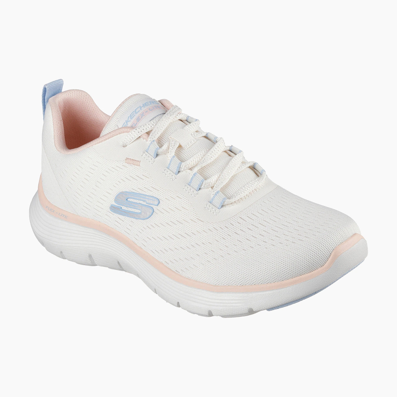 NTMT-NATURAL MESH/LIGHT BLUE & PEACH TRIM