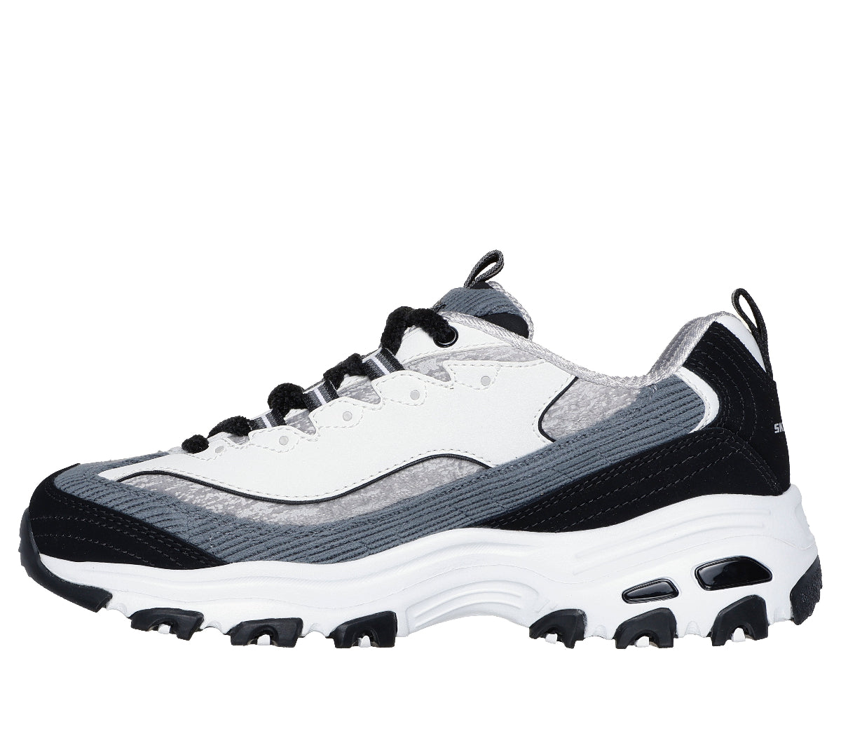 DLITES#WBGY-BLACK LEATHER/DURALEATHER/GRAY CORDURO/BLACK