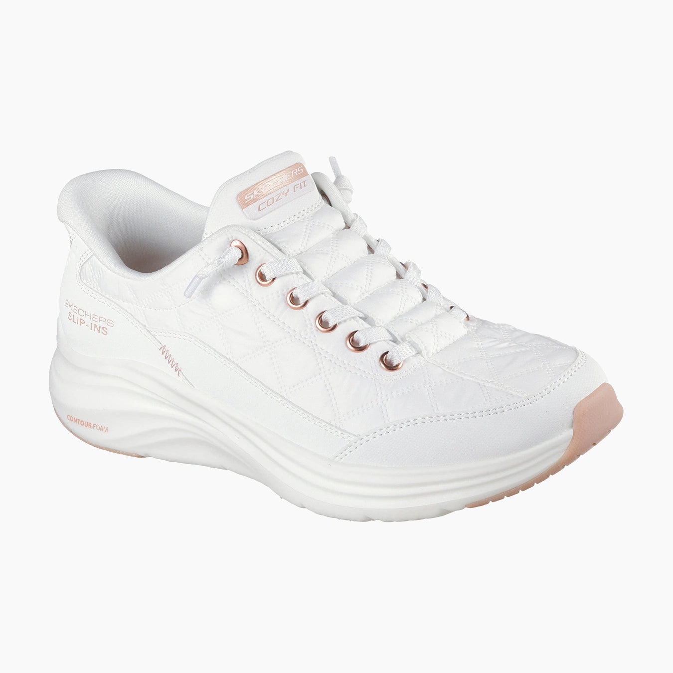 WTRG-WHITE TEXTILE/ROSE GOLD TRIM