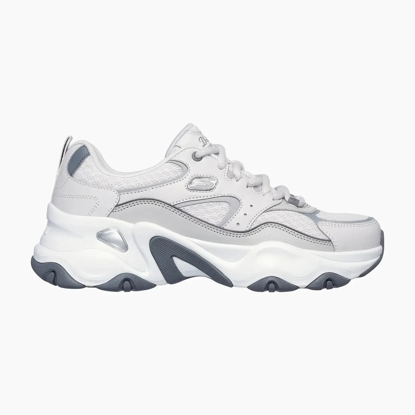 150521#LGSL-GREY DURALEATHER/MESH/SILVER TRIM