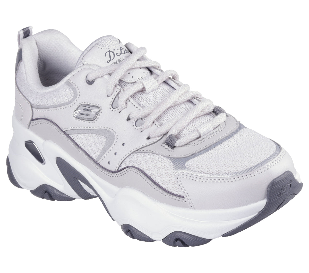 150521#LGSL-GREY DURALEATHER/MESH/SILVER TRIM