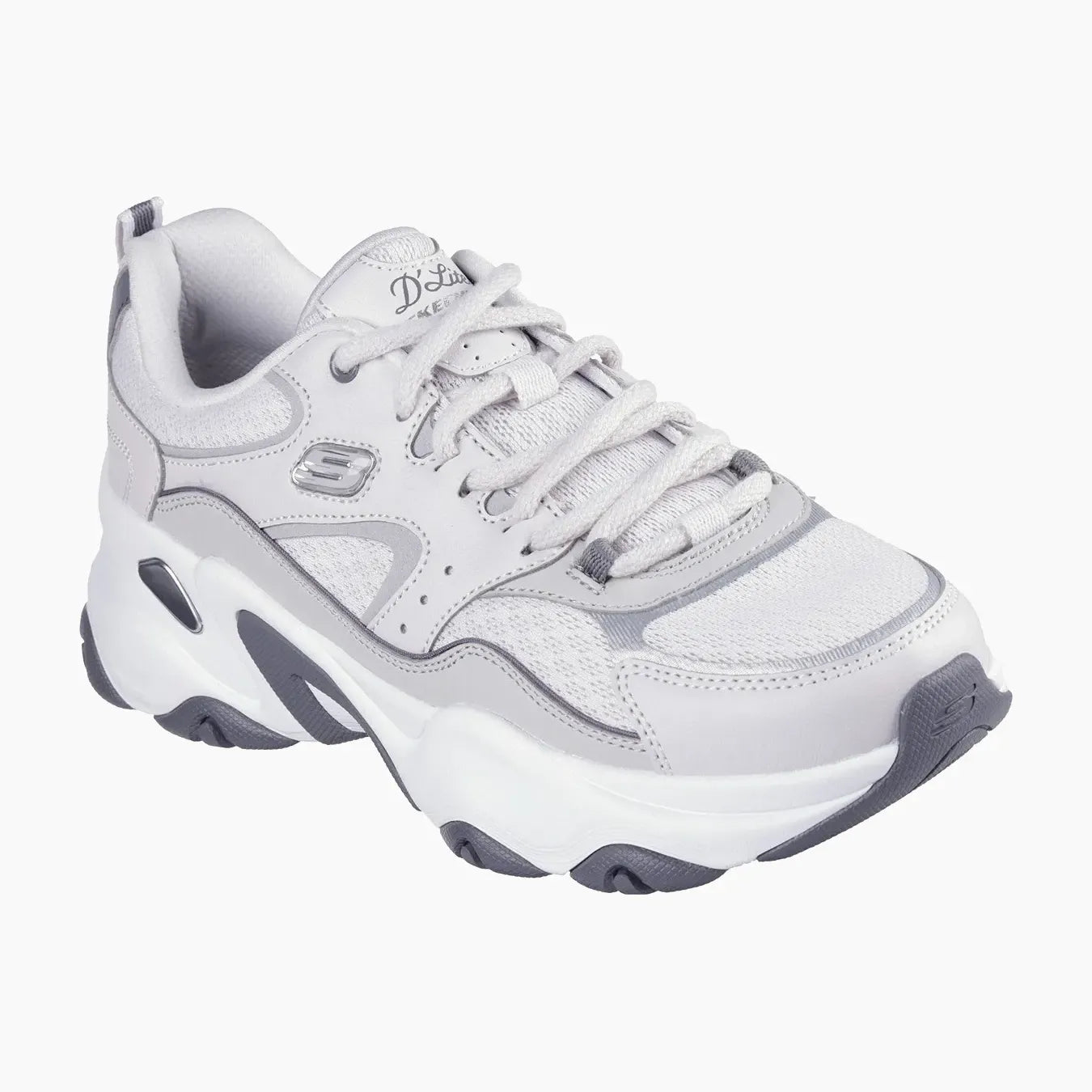 150521#LGSL-GREY DURALEATHER/MESH/SILVER TRIM