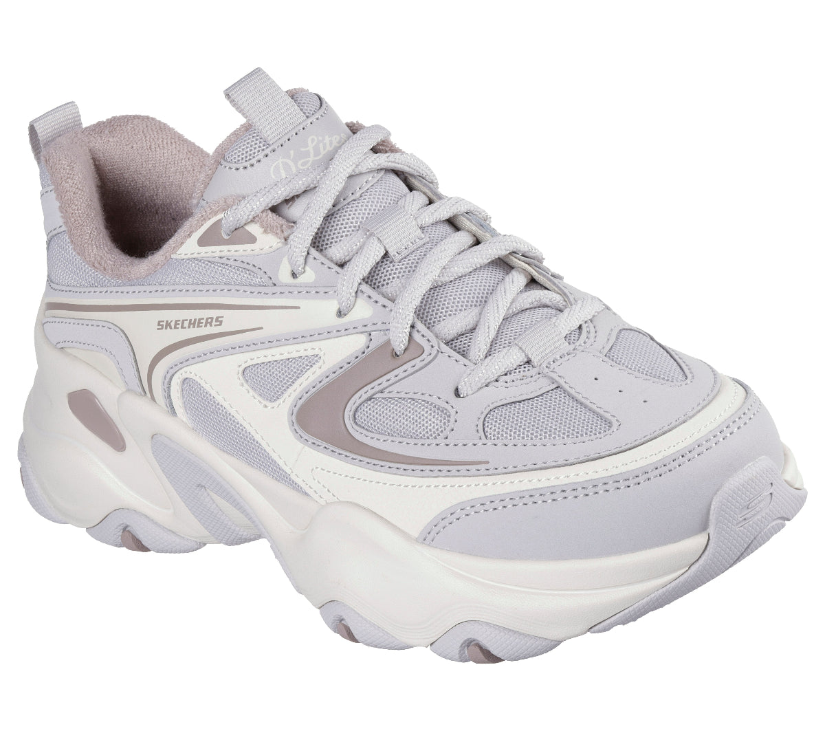 DLITES#LGMT-LIGHT GRAY LEATHER/MULTI TRIM