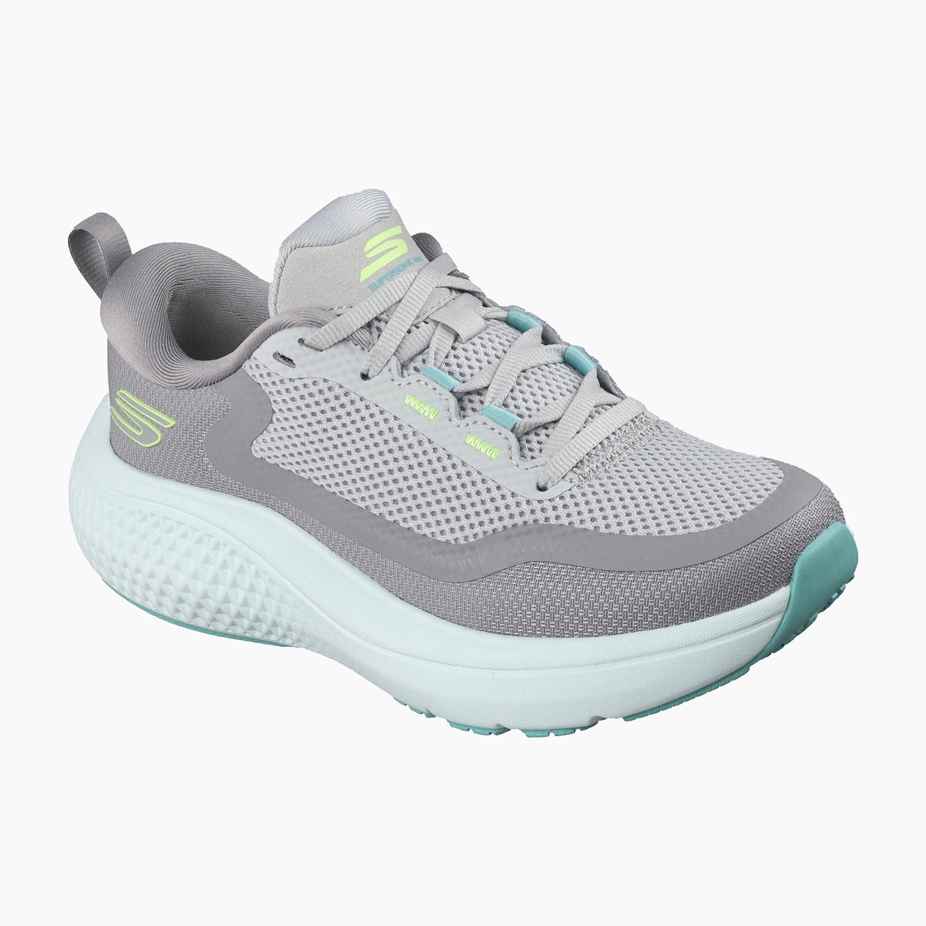 LGTQ-LIGHT GRAY TEXTILE/TURQUOISE TRIM
