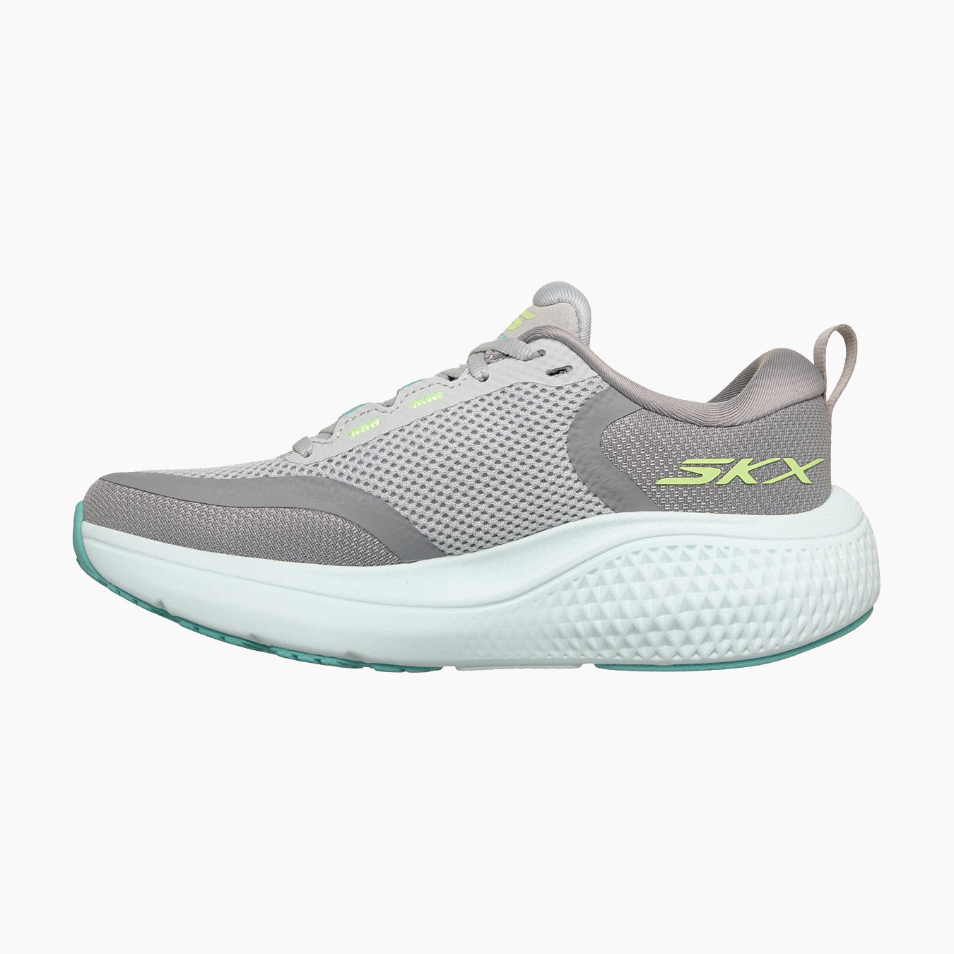 LGTQ-LIGHT GRAY TEXTILE/TURQUOISE TRIM
