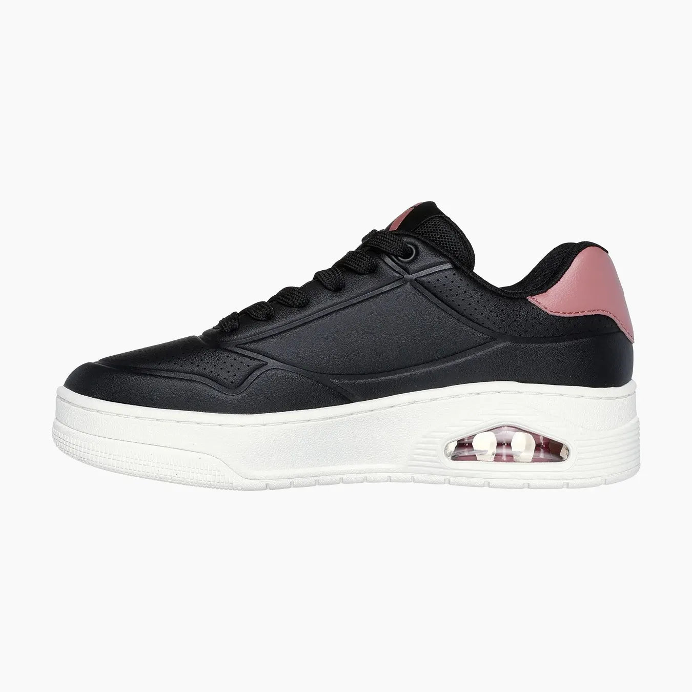 UNO#BLK-BLACK DURALEATHER/ROSE TRIM