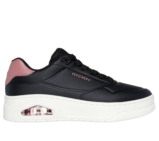 UNO#BLK-BLACK DURALEATHER/ROSE TRIM