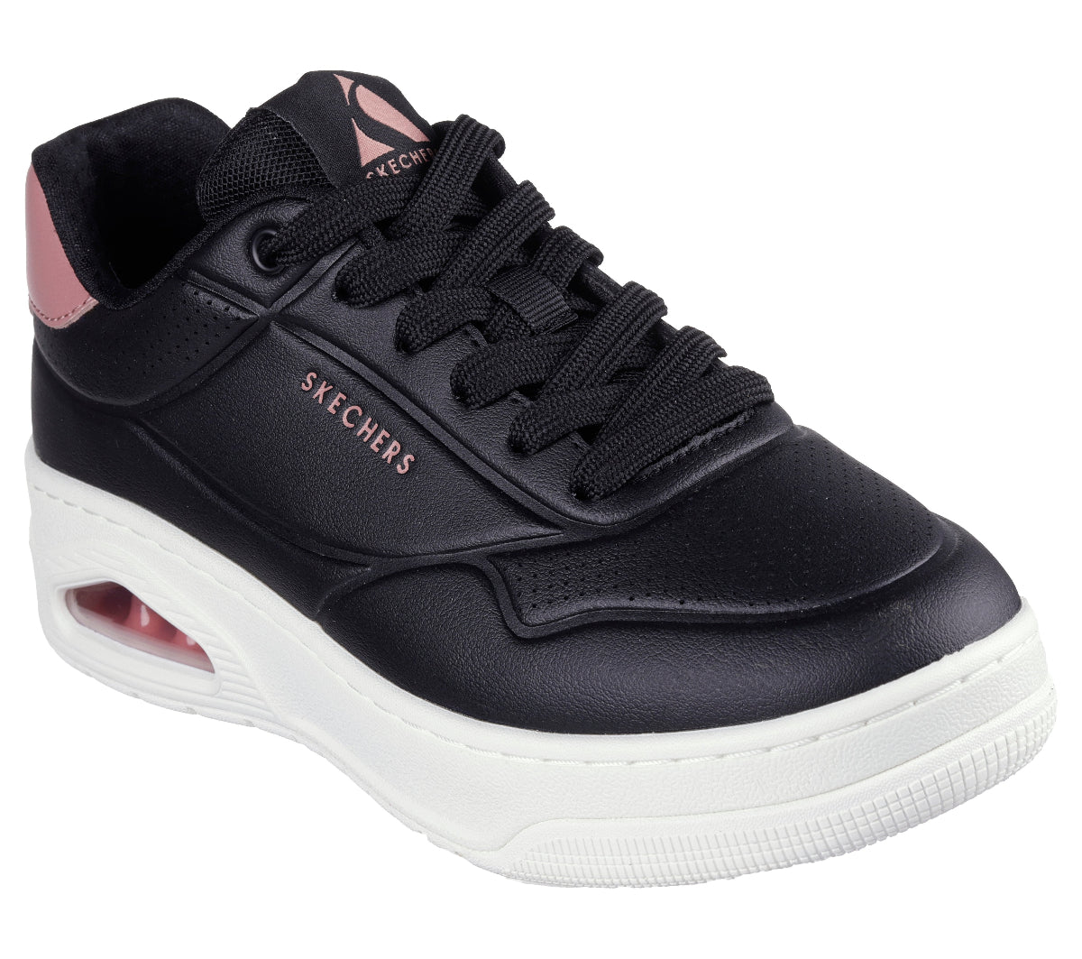 UNO#BLK-BLACK DURALEATHER/ROSE TRIM