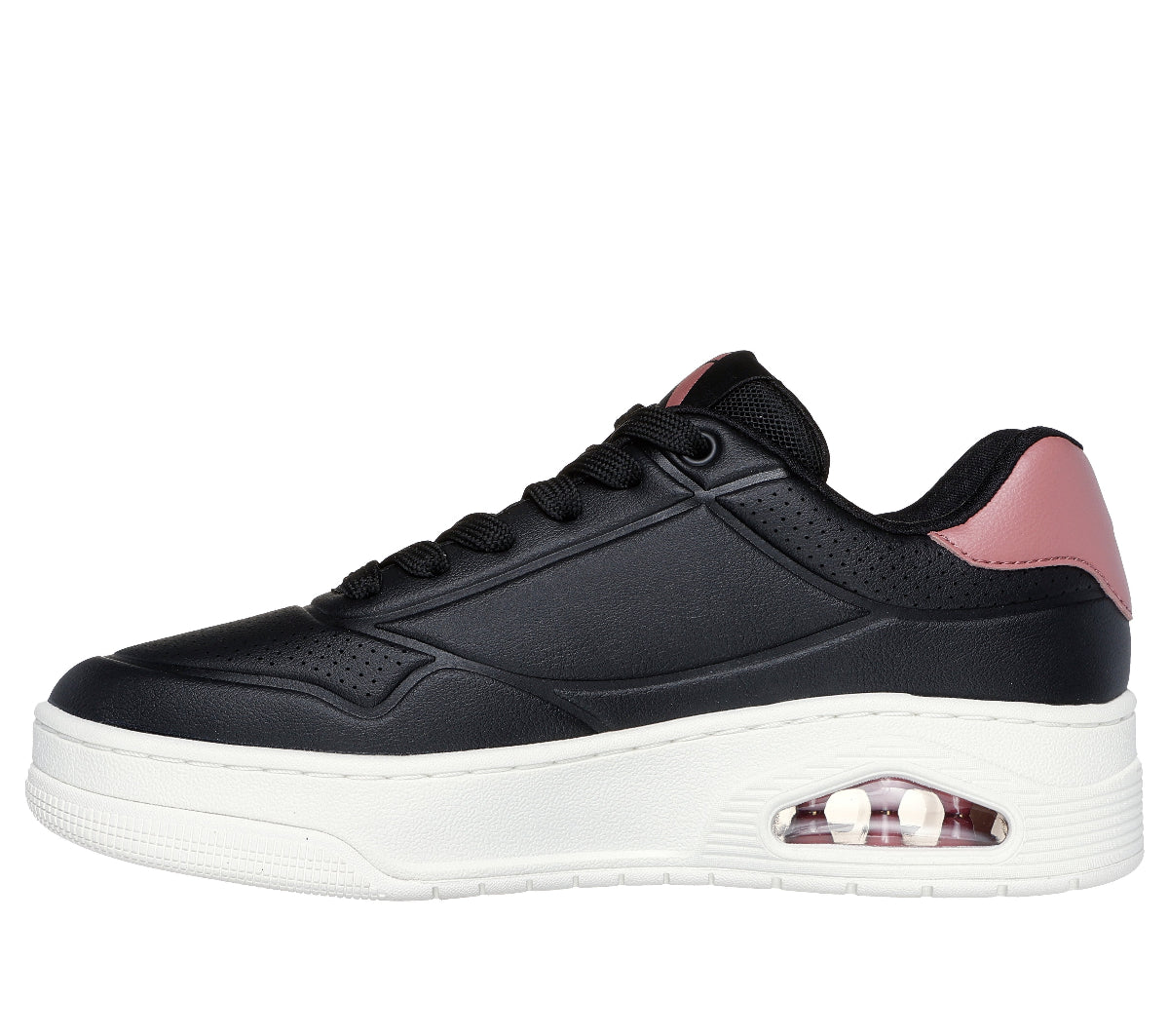 UNO#BLK-BLACK DURALEATHER/ROSE TRIM