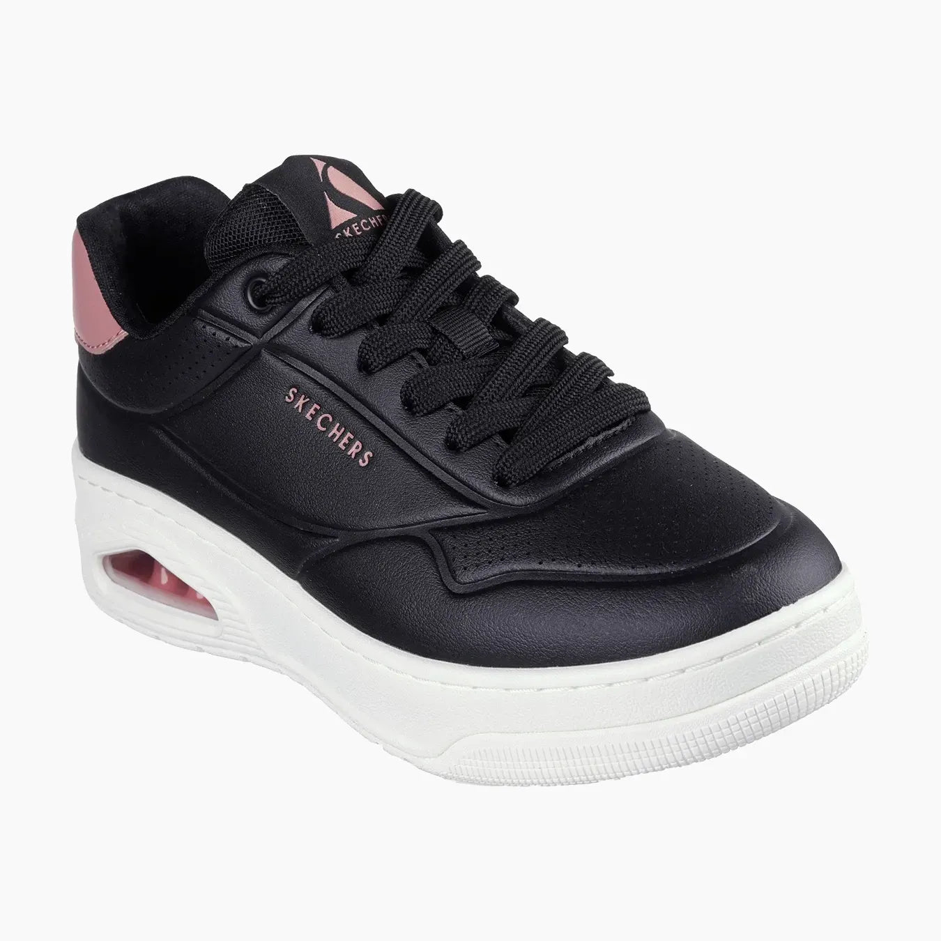 UNO#BLK-BLACK DURALEATHER/ROSE TRIM