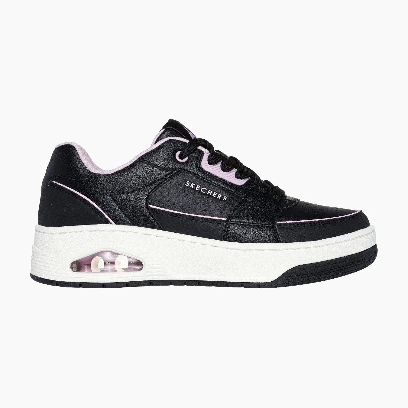 177710#BKLP-BLACK LEATHER/ PINK DURALEATHER TRIM