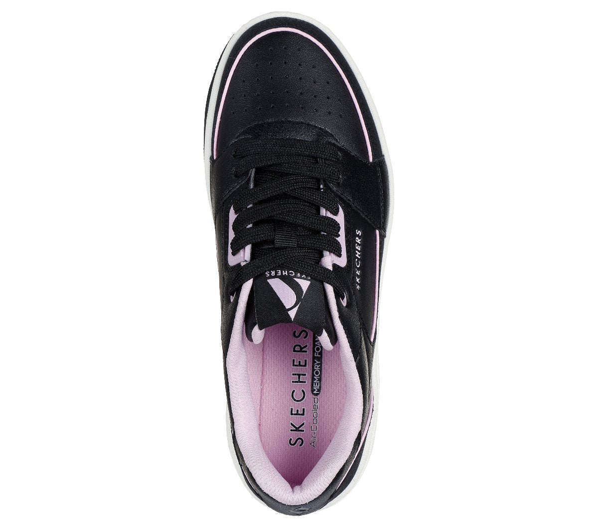 177710#BKLP-BLACK LEATHER / PINK DURALEATHER TRIM