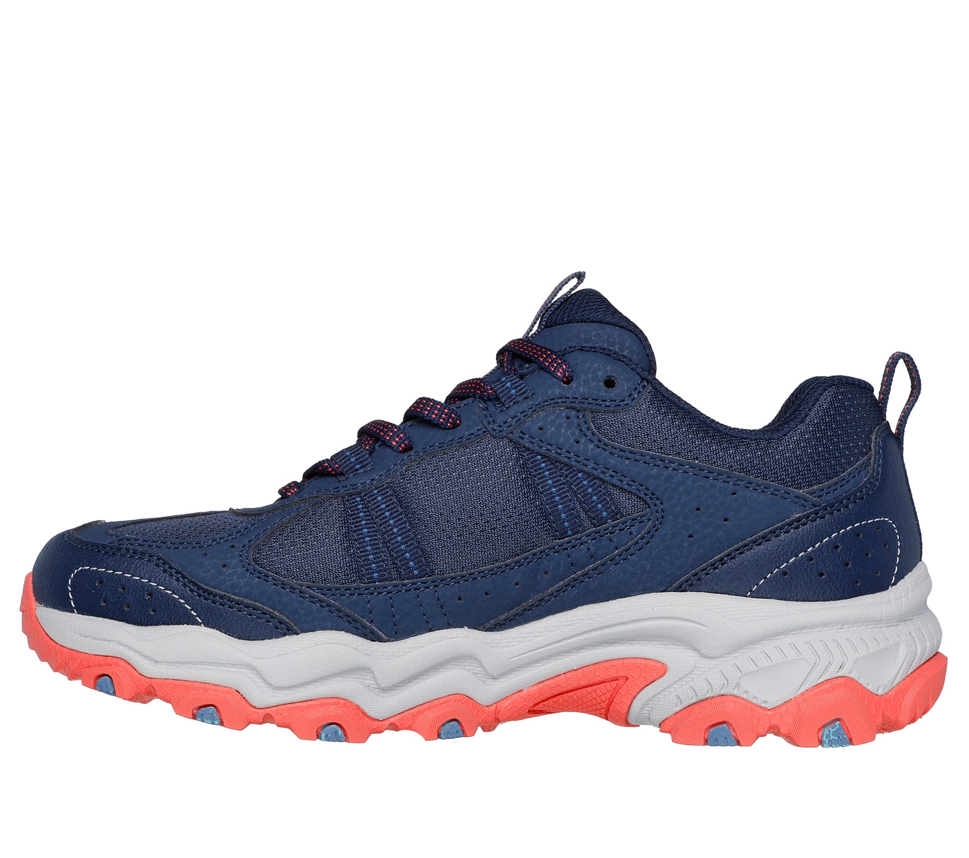 18125#NVCL/NAVY SYNTHETIC/TEXTILE/CORAL TRIM