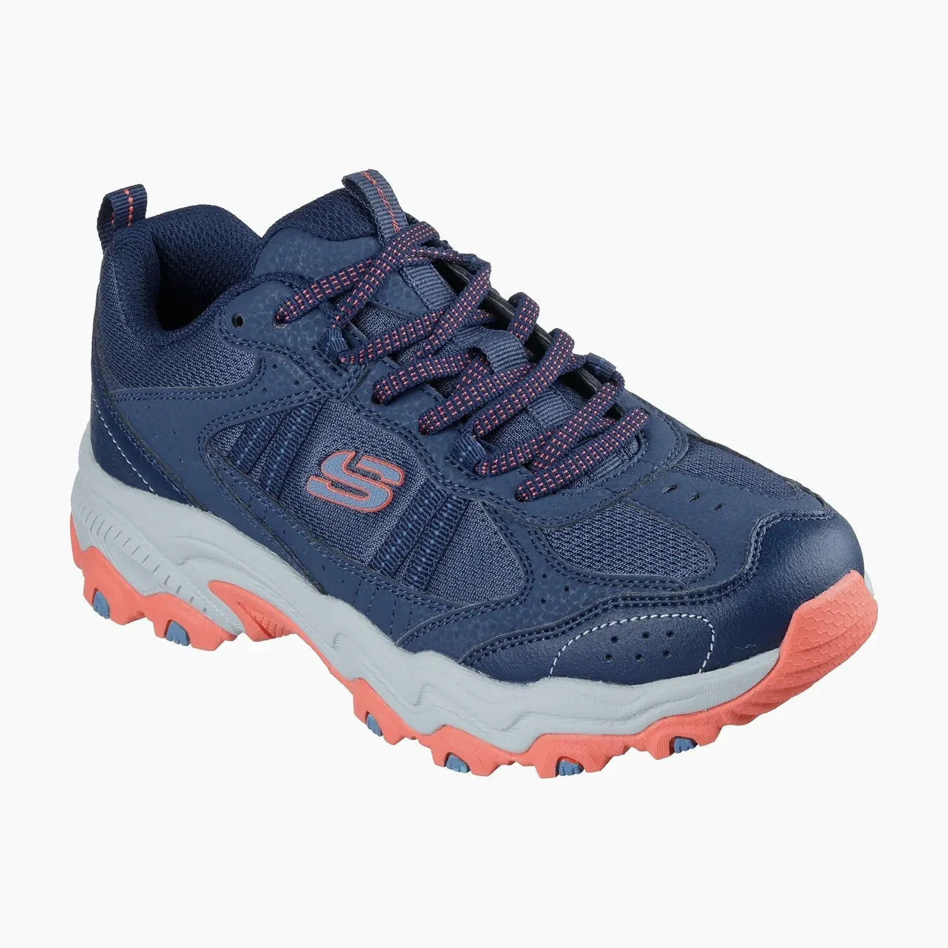 18125#NVCL/NAVY SYNTHETIC/TEXTILE/CORAL TRIM