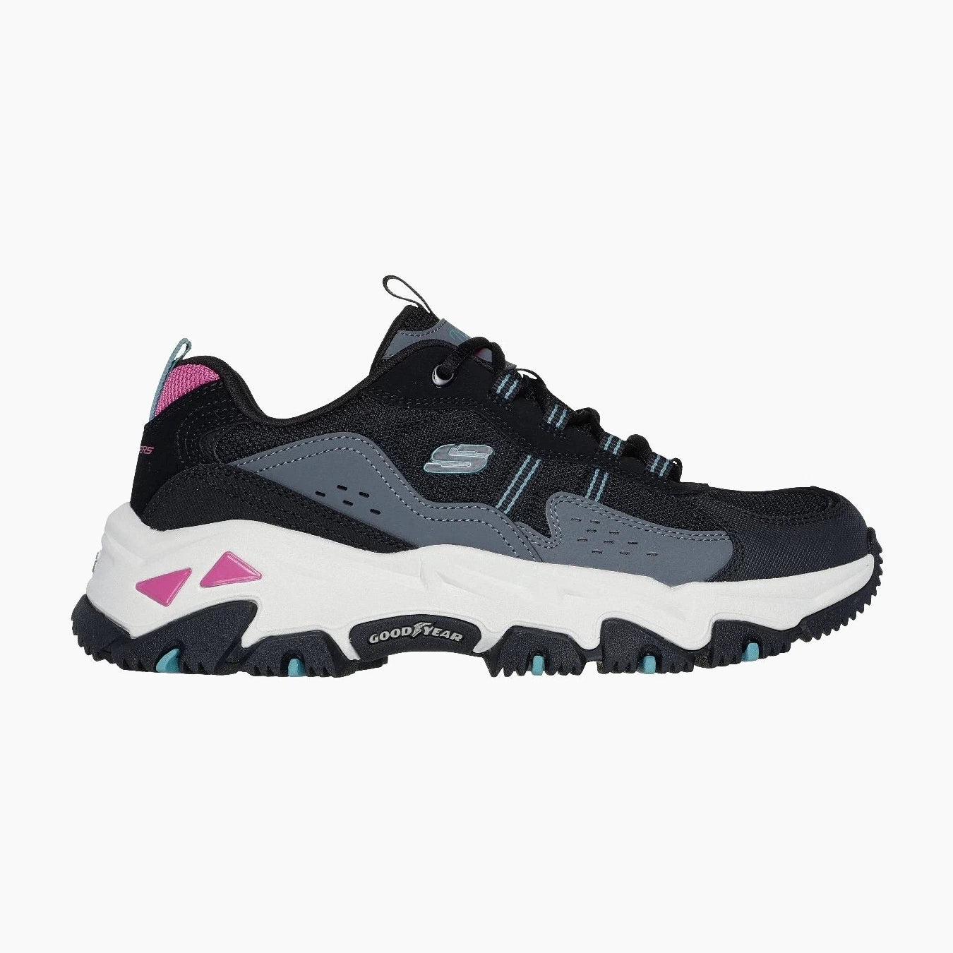 180128#BKMT-BLACK LEATHER/SYNTHETIC/MULTI TRIM