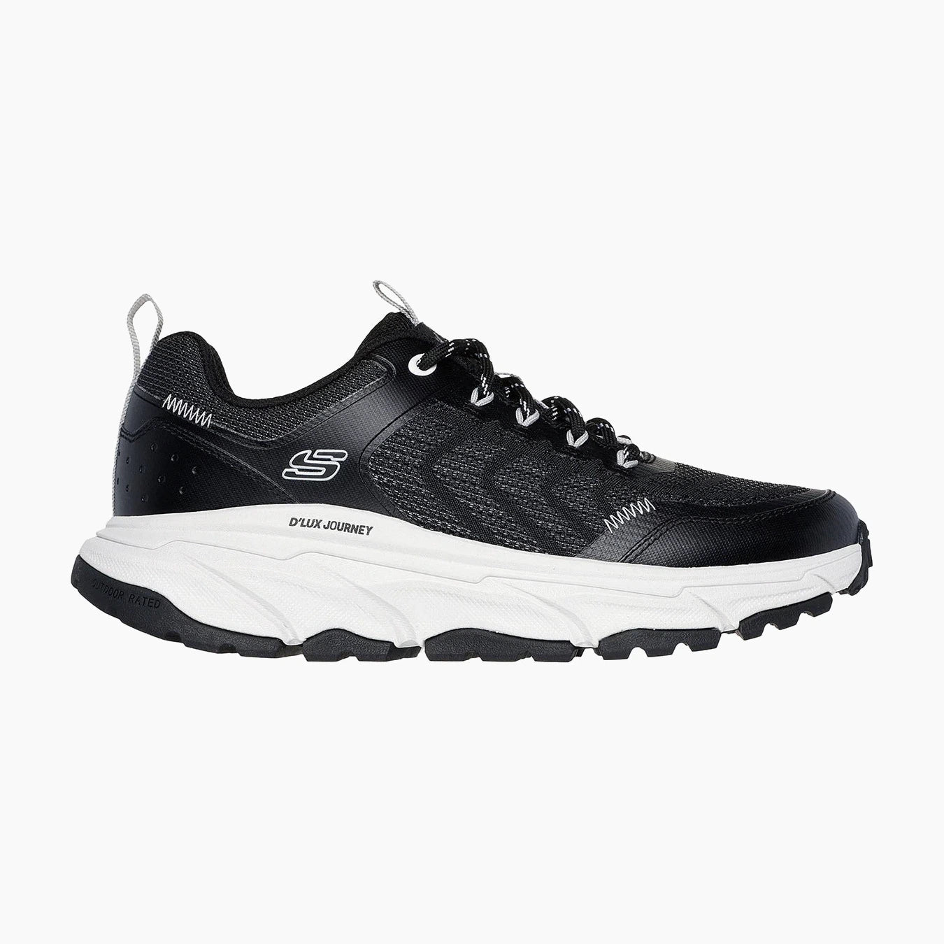 180167#BKGY-BLACK SYNTHETIC/TEXTILE/GRAY TRIM