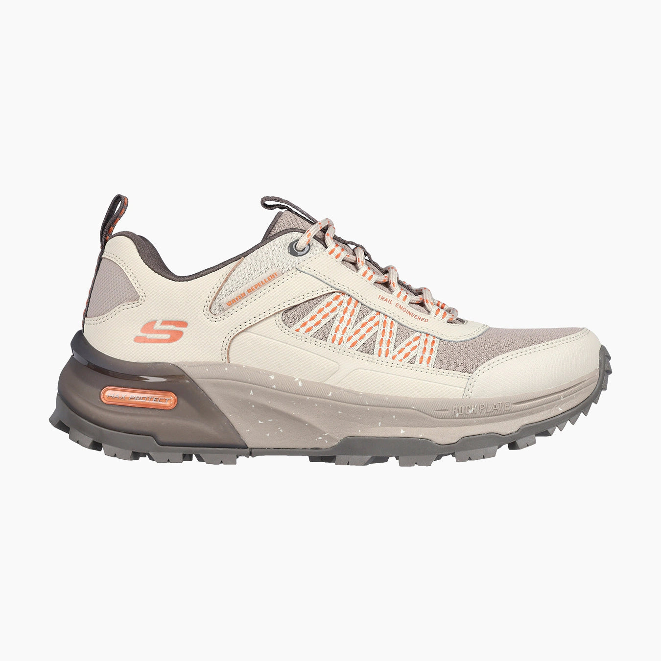 NTOR-NATURAL LEATHER/MESH/SYNTHETIC/ORANGE TRIM