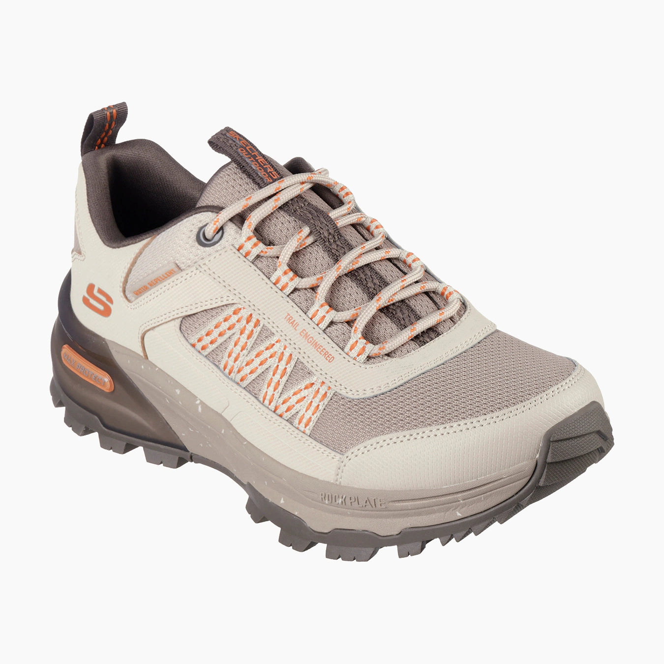 NTOR-NATURAL LEATHER/MESH/SYNTHETIC/ORANGE TRIM