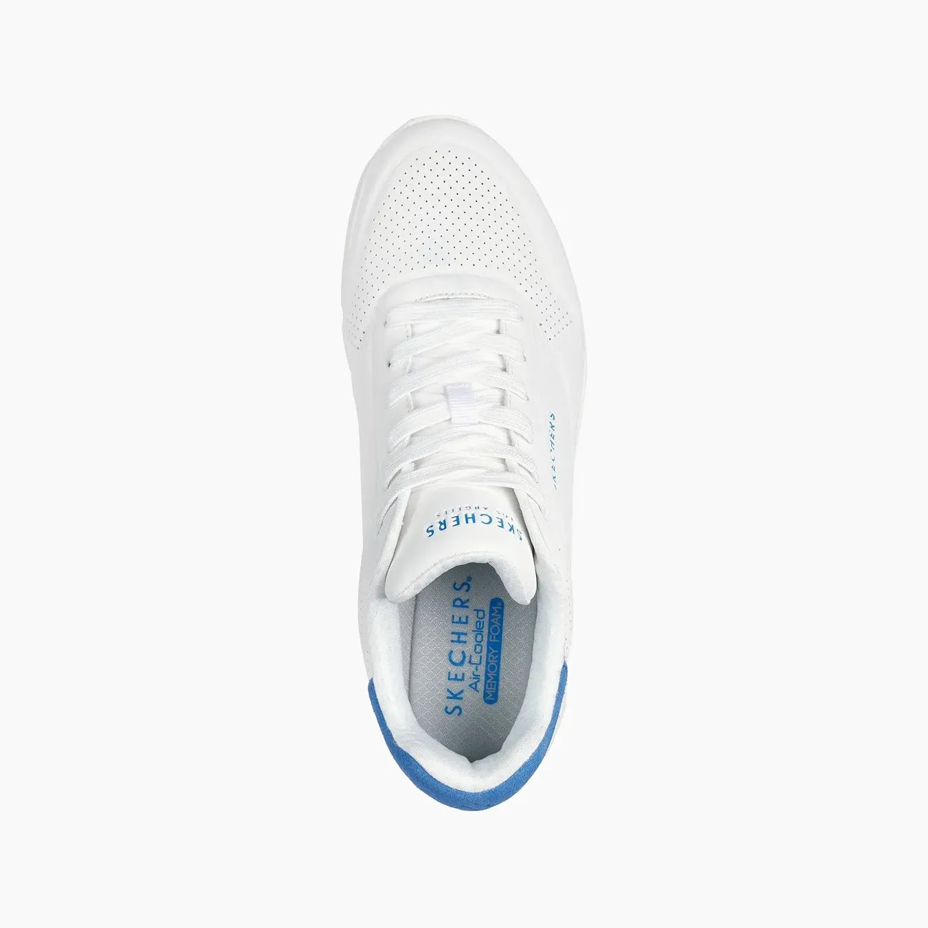 UNO#WBL-WHITE DURABUCK/BLUE SUEDE