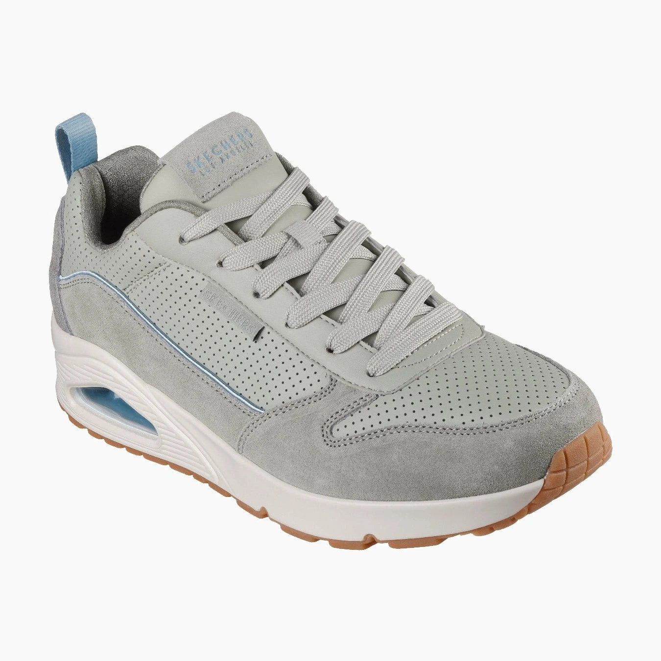 183011#SAGE-SAGE SUEDE / DURALEATHER / BLUE TRIM